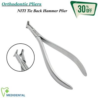 TK PLUS Dental Orthodontie Laboratoire Pince NiTi Tie Back Wire Hammer Head Pliers Ortho