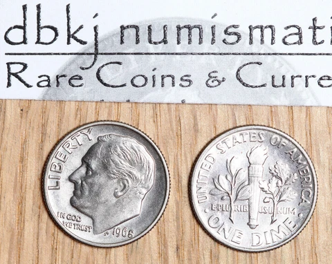 1968 (P) Roosevelt Dime 10¢ - BU - Brilliant Uncirculated Cover