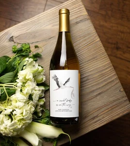 Custom Pregnancy Announcement Wine Label for Grandparents to Be - Picture 1 of 4
