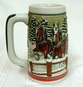 De colección 1984 Budweiser Beer Stein ~ Enganche a través del puente cubierto - Ceramarte - Imagen 1 de 6