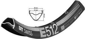 E 512 Fahrrad Felge Schwarz // 584-25 (27,5´´) Disc - Picture 1 of 1