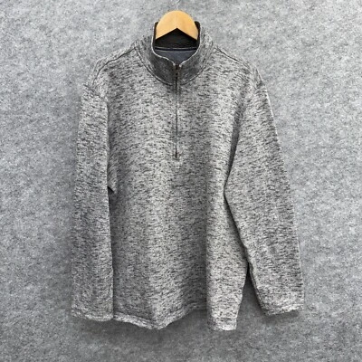 Suéter Pullover Impermeable Para Hombre, Cremallera 1/4, Sudadera Manga Larga Plateada, XXL Foto 1 de 4