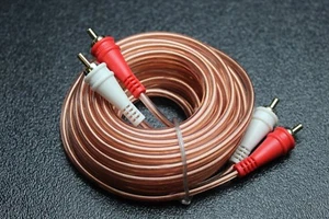 15 FT RCA WIRE AUDIOPIPE 2 CHANNEL CAR HOME AUDIO INTERCONNECT BMS-15 - Picture 1 of 4