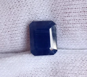Piedra preciosa certificada de corte octágono sin tratar de zafiro azul natur... - Imagen 1 de 5