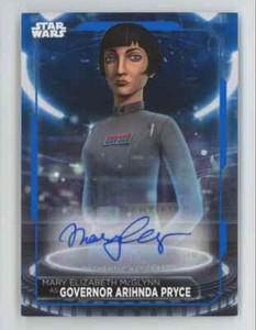 2021 Topps Star Wars BLUE Mary McGlynn as Gov. Arihnda Pryce Auto /149 C58