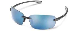 Suncloud Topline Polarized Sunglasses Black Blue Mirror by Smith Optics - Picture 1 of 6