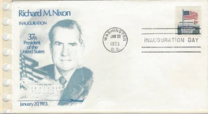 Richard M. Nixon 1973 prestigio de inauguración FDC sin dirección 20 de enero - Imagen 1 de 1