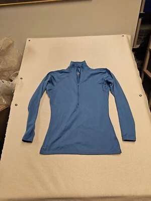 Suéter Nike Pro Hyperwarm ajustado media cremallera para mujer grande azul” Foto 1 de 4