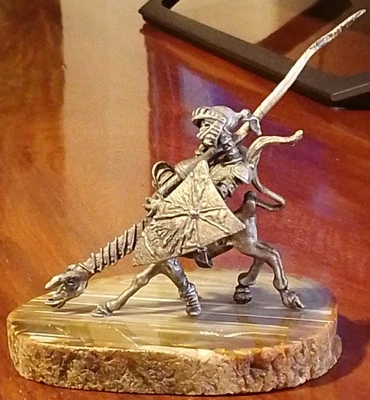 Scultura In Argento UNO A ERRE Don Chisciotte - Immagine 1 di 4