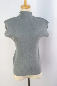 PLEATS PLEASE Gray High Neck Sleeveless Top 096 9621 - Picture 1 of 5
