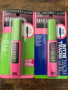 Maybelline Great Lash Mascara Lavabile - Royal Blue #104 - Confezione da 2 Autentici - Foto 1 di 3