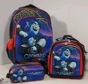Set Disney Pixar Onward School Rolling Travel Backpack ๐ & Pencil Case Pouch. - Picture 1 of 24