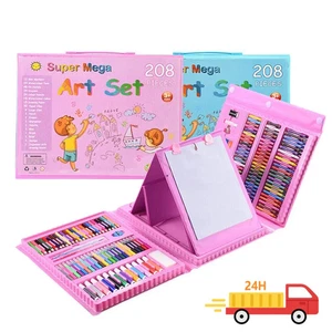 208Pcs Art Supplies Set Kids Childrens Colouring Drawing Painting Colouring - Picture 1 of 9