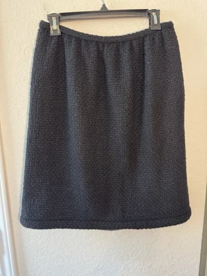 Falda tejida Ralph Lauren Collection Purple Label para mujer 8 negra lana cachemir Foto 1 de 4