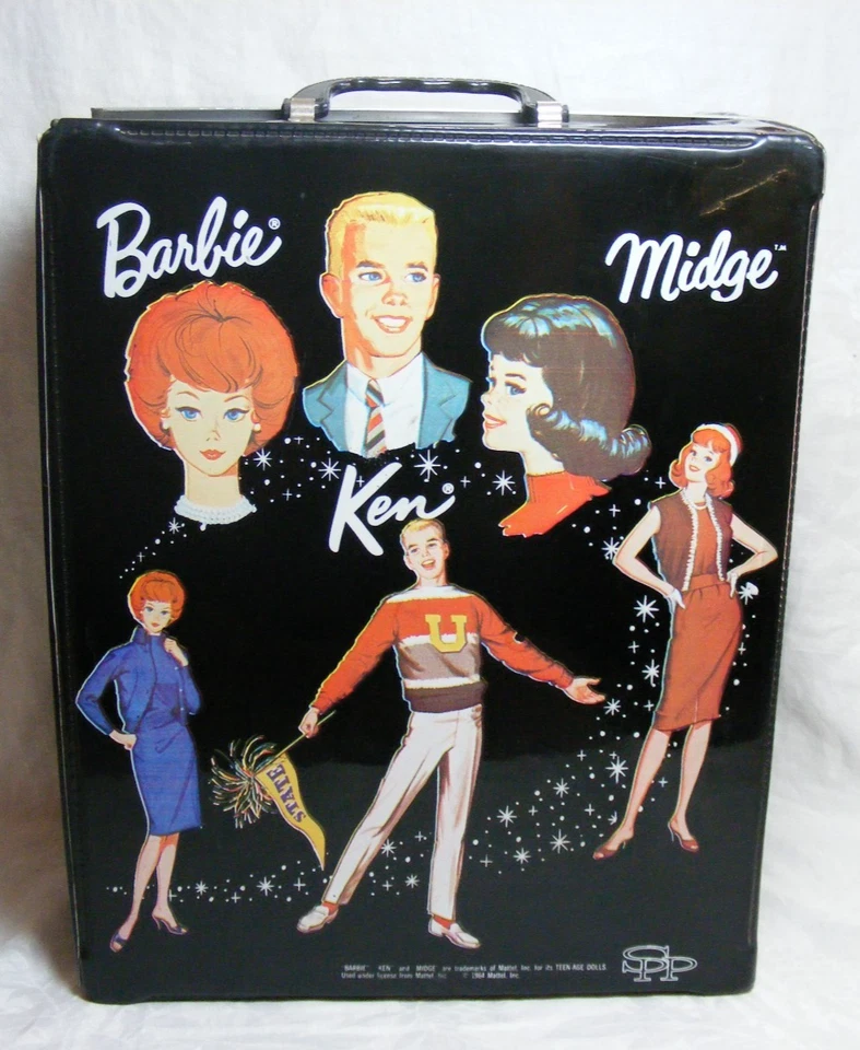 Barbie Collectable Black 1964 Barbie Ken & Midge Doll Carrying Case Mattel Inc. - Image 1 of 4