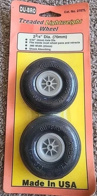 Nuevo Stock Antiguo Du-Bro 2 3/4" Ligero RC Ruedas Parte #275TL Foto 1 de 3