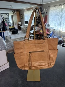 MARGOT NY Umhängetasche Schultertasche cognac echt weiches Leder braun - Bild 1 von 11