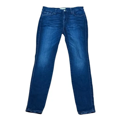 Pantalones de mezclilla Guess para mujer 31 azul Power Curvy medio ajustados elásticos lavado medio Foto 1 de 4