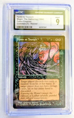 MTG FALLEN EMPIRES Hymn to Tourach CGC GRADE 9 - Image 1 of 2