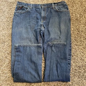 Ariat Jeans Mens 40x32 Blue FR M4 Low Rise boot Cut Denim Workwear Cat2 2112 - Picture 1 of 5