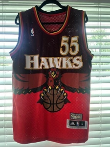 Dikembe Mutombo Red Atlanta Hawks Hardwood Classics Swingman Jersey M - Picture 1 of 2