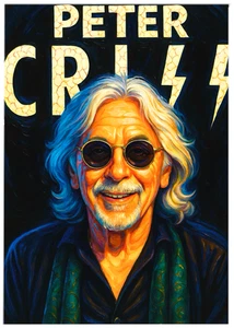 PETER CRISS * Custom ACEO * Fun Novelty * MUSIC ARTIST * Art Card * ATC - Picture 1 of 2