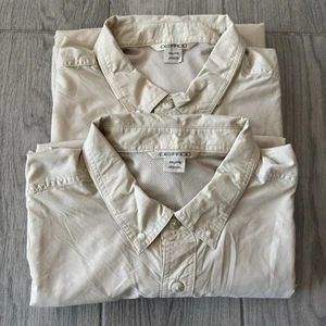 ExOfficio Lote de 2 Camisas Aventura Tira de Aire Para Hombres XXL Ventiladas Beige UPF40 - Imagen 1 de 16