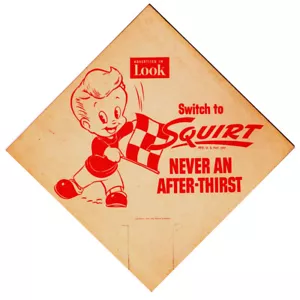 Vintage SQUIRT STORE DISPLAY SIGN (1953) UNUSED!!! New Old Stock - Picture 1 of 1