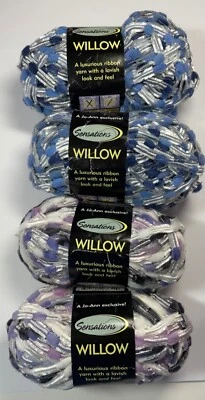 Jo-Ann Brand Sensations “Willow” Yarn Dark Blue, Dark Blue , Purple, Purple Full - Image 1 of 4