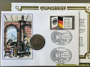 Numisbrief BRD 40 Jahre 5-Mark Münze 8.8.1991 mit 5 DM Silber 1965 D * RAR * - Bild 1 von 4