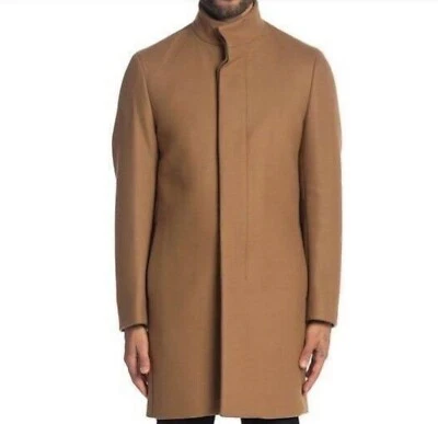$795 Theory Belvin Virgin Wool Cashmere Blend Coat Camel Tan M - Image 1 of 4