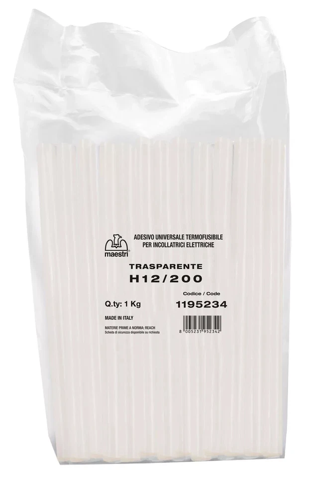 Colla a Caldo Adesivo Termo Fusibile  Maestri per Pistola D 12X200 MM TRAS - Immagine 1 di 1