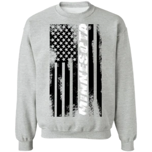Minnesota American Flag Crewneck Sweatshirt - Picture 1 of 6
