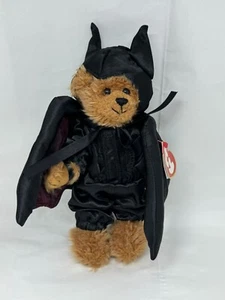 Ty Halloween Beanie Babies Vlad Bat Costume Vampire Plush 8" With Tag - Picture 1 of 4