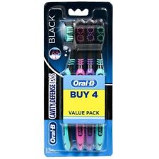 Oral B Cavity Defense 123 Soft Black Toothbrush Pack Of 4 + Free Shipping