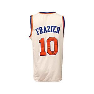 Walt Frazier Autographed and Insc. "70-73 Champs, HOF 1987" White Custom Jersey
