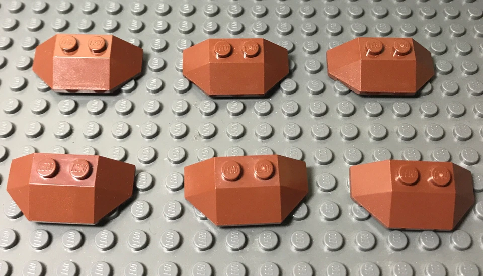 Lego Wedge 2 x 4 Triple X 6 Pieces Reddish Brown Part 47759 - Image 1 of 1