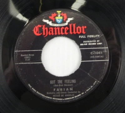 Fabian – Got The Feeling / Come On And Get Me ~ 1959 Chancellor 45RPM VG+ - Image 1 of 4