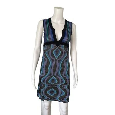 MINIVESTIDO CUSTO BARCELONA PEQUEÑO DE COLECCIÓN Y2K Azul MEZCLA RETRO Boho Mod GROOVY PIXIE Foto 1 de 4