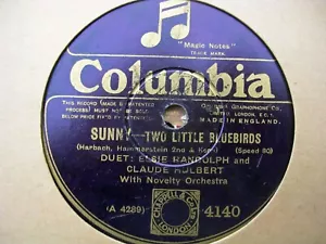 ELSIE RANDOLPH & CLAUDE HULBERT - Two Little Bluebirds / Fond Of You 78 rpm disc - Picture 1 of 1