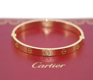 Cartier 18K Yellow Gold Love Bracelet Size 16 - Picture 1 of 4