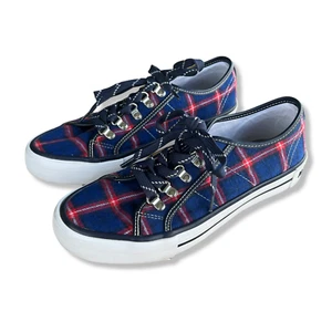 Tommy Hilfiger Women’s TWHILL2 Blue Plaid Sneakers Size 7 – Excellent Used - Picture 1 of 12