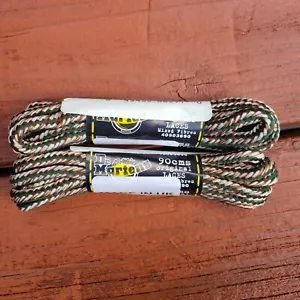 (2) Dr. Martens Air Wair Original Laces 90cms - Cream, Brown & Green - Picture 1 of 6