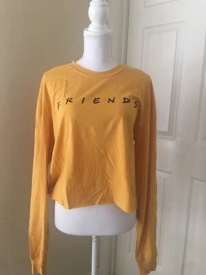 Camisa manga larga Friends Show para mujer mostaza XL nueva Foto 1 de 4