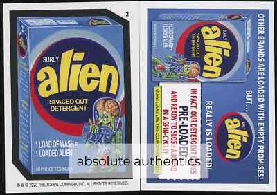 Topps Mars Attacks Wacky Packages 2020 cupón trasero serie 4 Surly Alien #2 Foto 1 de 2