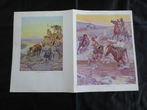 21 COLOR COWBOY REPRODUCTIONS from 1957 CHARLES M. RUSSELL BOOK by H. McCracken - Picture 1 of 16