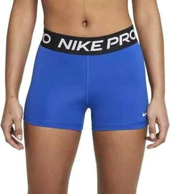 NUEVO CON ETIQUETAS NIKE MUJER 3" PRO SHORT 365 AZUL BLANCO CZ9857-480 TODAS LAS TALLAS Foto 1 de 4