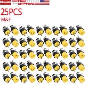 Lots Male & Female Extension Cord Replacement Electrical Plugs 15A 125V - Picture 1 of 10