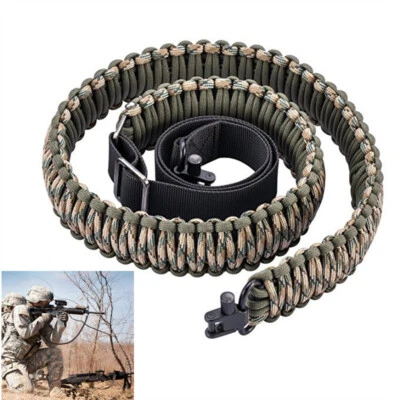 Double-point Gun Strap Multifunctional Nylon Tactical Sling Buckle Braided Belt - Image 1 of 4