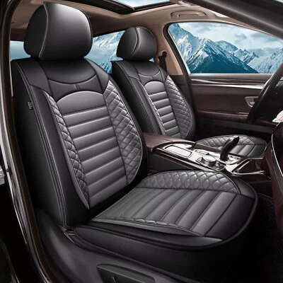 Car 2-Seats Covers Front Row Faux Leather Seat Cushion For Volvo XC60 2010-2017 Foto 1 de 4